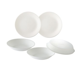 【美國康寧 CORELLE】純白系列5件式餐盤組(E20)