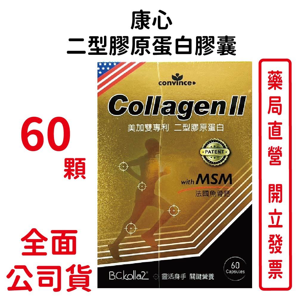 康心二型膠原蛋白膠囊 60粒/盒 鈣 MSM【元康藥局】