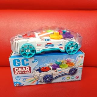 代出清【玩具】GEAR SPORTS CAR 電動聲光 透明齒輪車