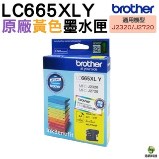 Brother LC665XL Y 黃色 原廠墨水匣