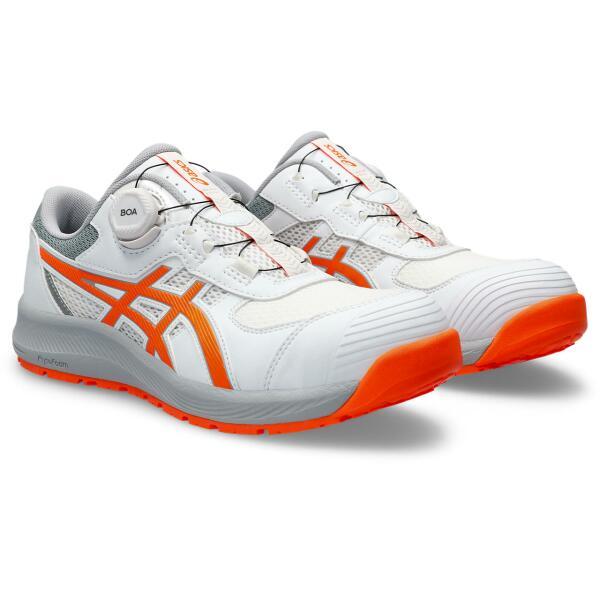ASICS CP219 塑鋼安全鞋-✈日本直送✈(可開統編)-共四色-白色 x 震撼橙色/2024/3月中旬發售
