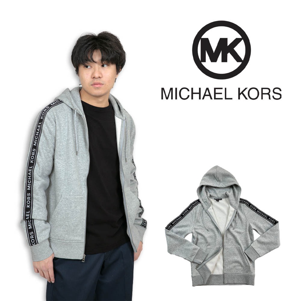 衝評 Michael Kors 棉外套 MK 串標 刷毛 連帽 男版 單拉鍊 刷毛 外套 #9636