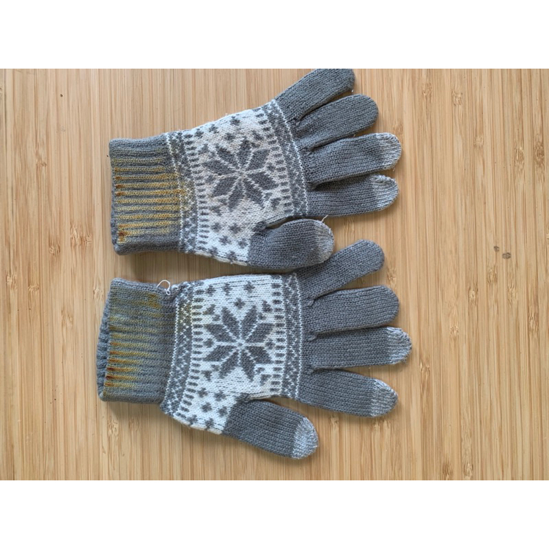 《免費出清》灰色雪花保暖手套