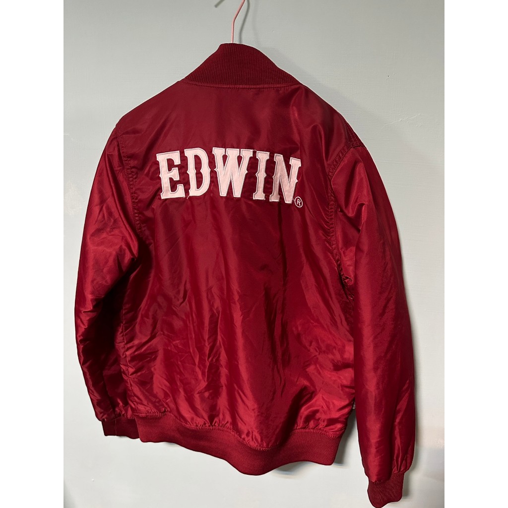 EDWIN愛德恩冬季紅色外套 鋪棉