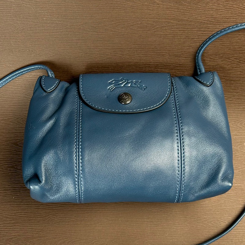 Longchamp Crossbody Bag Pilot Blue 斜背包 小包 藍色 專櫃購入