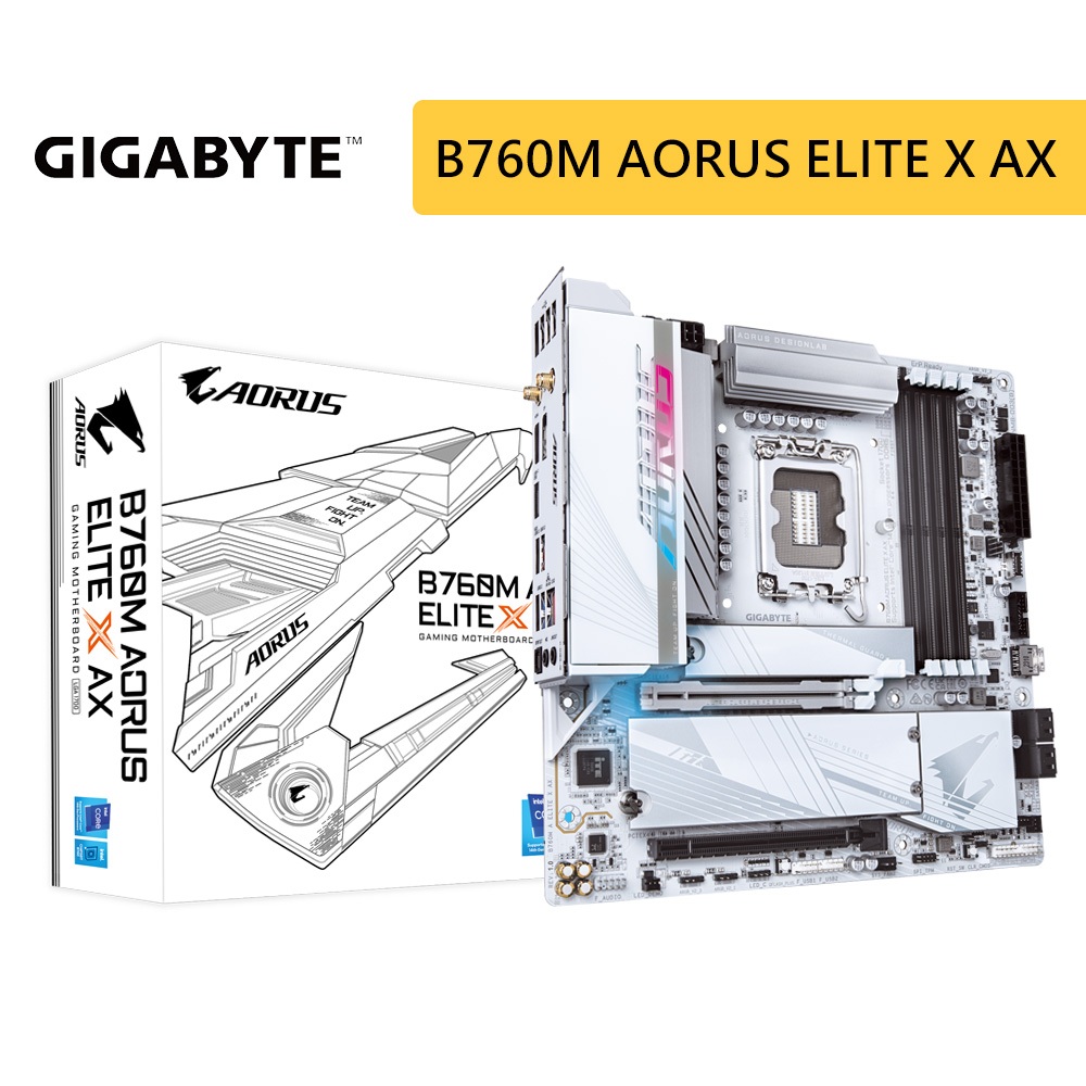 GIGABYTE 技嘉 B760M AORUS ELITE X AX 1700腳位 M-ATX DDR5 主機板 D5