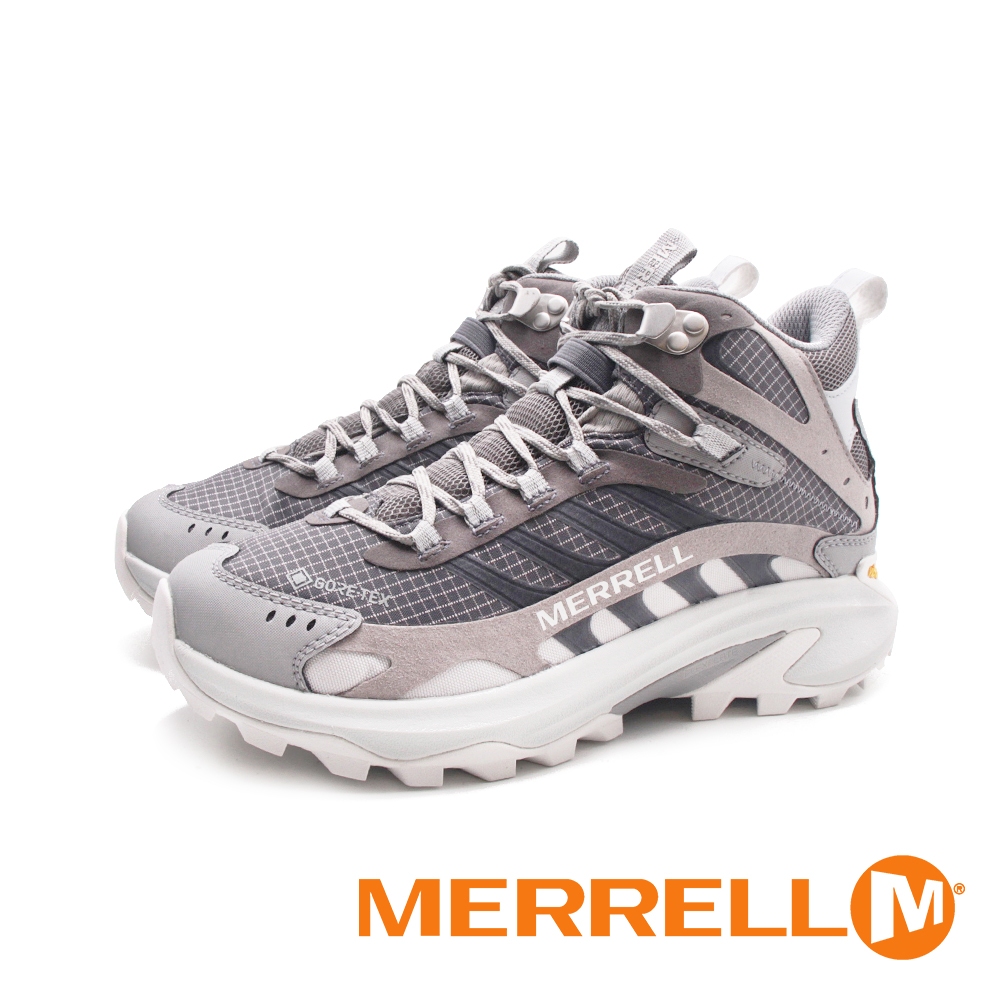 MERRELL(女)MOAB SPEED 2 MID GORE-TEX防水輕量登山戶外高筒鞋 女鞋-灰白