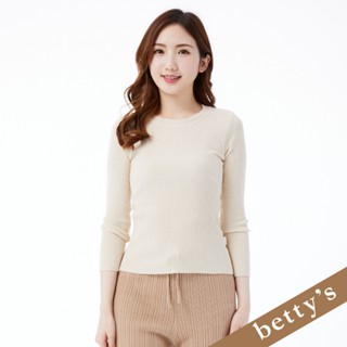 betty’s貝蒂思(25)圓領條紋長袖針織上衣(共二色)