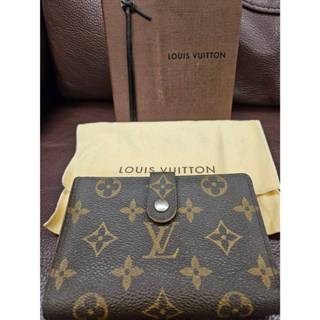 Louis Vuitton LV M61674 經典Monogram老花扣式零錢中夾 停產絕版皮夾 錢包