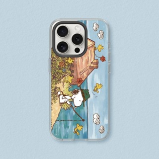 犀牛盾 iPhone Clear MagSafe兼容手機殼∣Snoopy史努比X頂尖藝術大師/瓦朗日維爾懸崖上的漁夫小屋