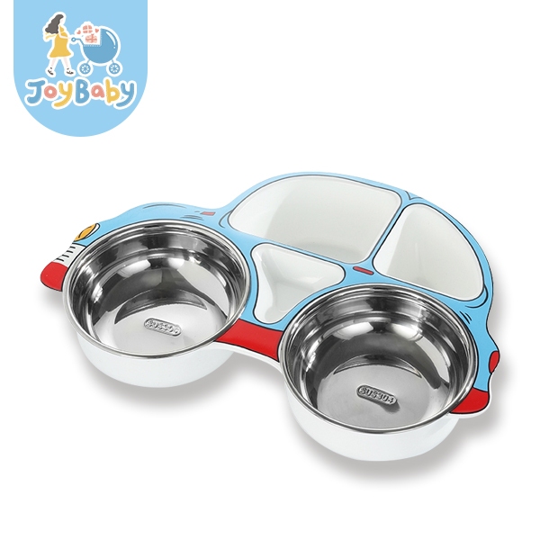 JOYBABY 寶寶餐具 學習餐具 分隔餐盤附304不鏽鋼碗湯匙叉子餐具組