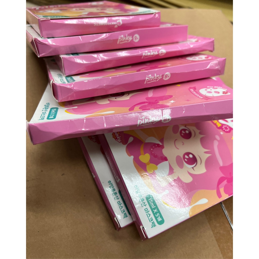 【韓國PINKY】貓咪可可兒童保濕面膜-兩種尺寸  [短效期出清區&盒損不影響使用] ‖呆豆省省購 現貨‖