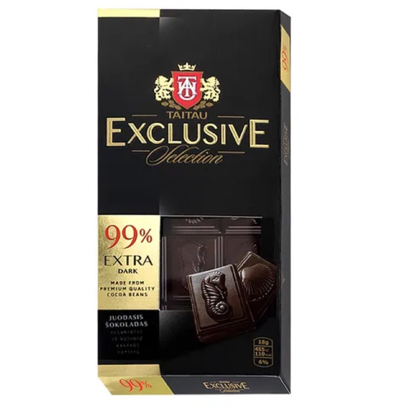💥優選·特惠💥立陶宛🇱🇹TaiTau黑巧克力99%_90g 即期品 獨家TT 黑巧克力99%_90g