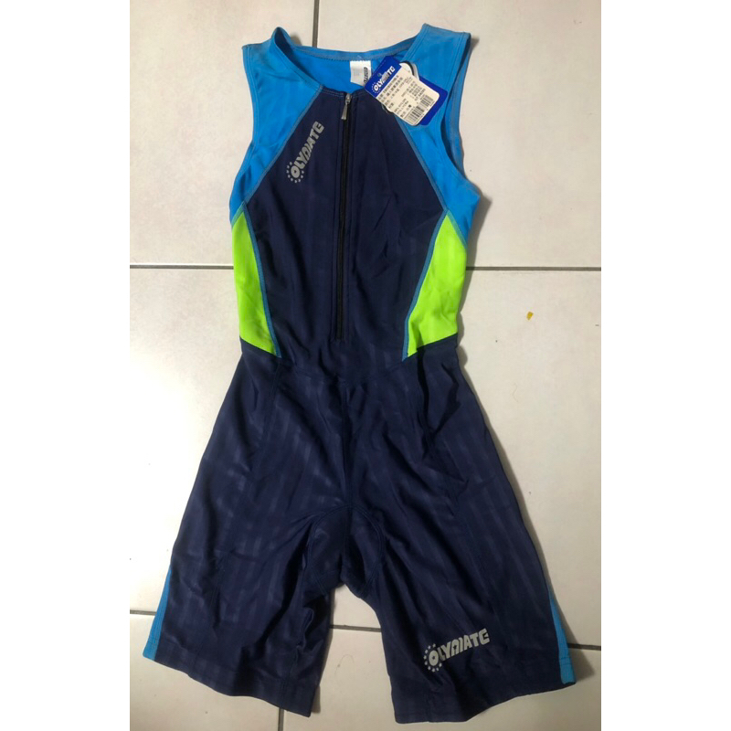 絕版 36 奧林匹克 OLYMATE 全新未穿 未下水 男人 水藍鐵人競賽連身服 泳衣 一件式泳裝E8M8001HB-S