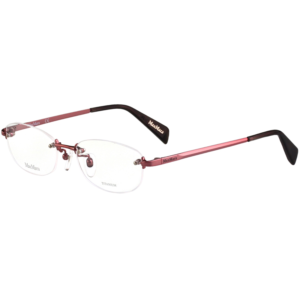 MaxMara 純鈦 無框 鏡框 眼鏡(紅色)MM8670F