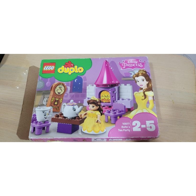 二手 樂高 Lego duplo 得寶 10877 迪士尼公主系列 美女與野獸 貝兒的午茶派對