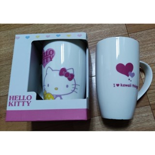 HELLO KITTY ，曲線馬克杯，全新，新骨瓷，440ml