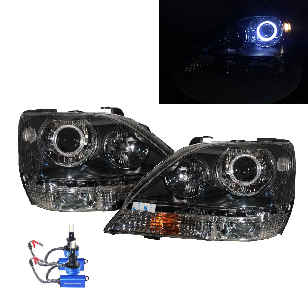 卡嗶車燈 適用於 LEXUS RX300 UX10 MK1 99-03 SUV 黑框 鹵素 魚眼大燈 可改秒切驗車 台製