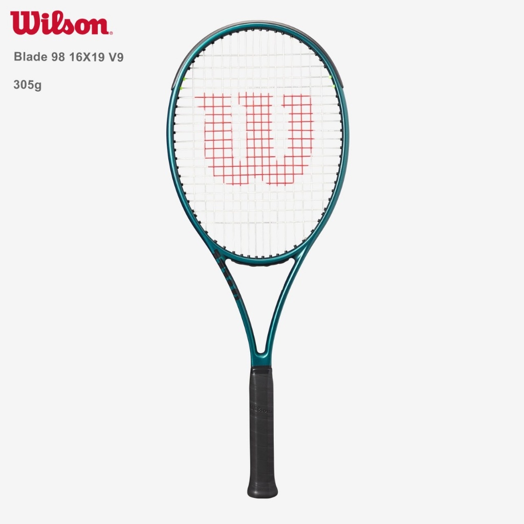 【威盛國際】WILSON Blade 98 (16X19) V9 網球拍 (305g)Minaur/Raducanu使用