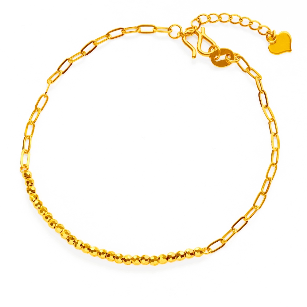【元大珠寶】『細緻點綴』黃金手鍊-純金9999國際標準16-0072