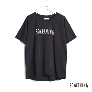 SOMETHING 巴黎鐵塔LOGO短袖T恤(黑色)-女款