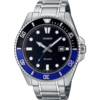 CASIO 卡西歐 金屬指標風格 藍黑水鬼 槍魚 200米 運動手錶 MDV-107D-1A2