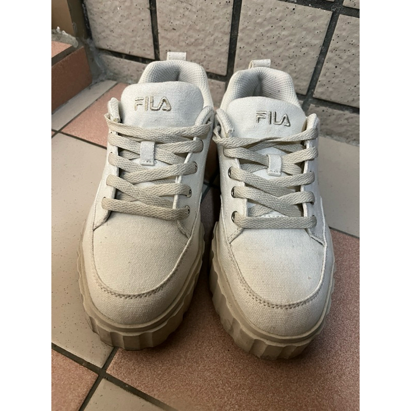 FILA SANDBLAST LOW 厚底餅乾鞋 韓國（二手）