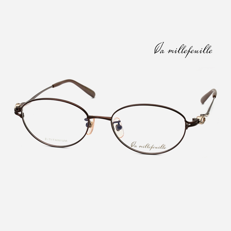 La millefeuille MLF-137 日本拉米勒眼鏡｜純鈦超輕氣質小清新女士眼鏡 女生品牌眼鏡框【幸子眼鏡】