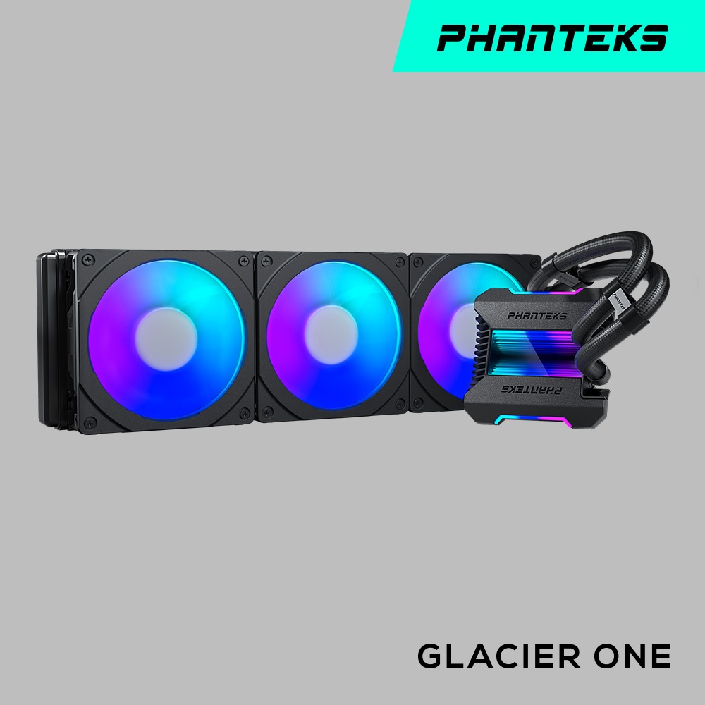 Phanteks 追風者Glacier One 360MPH 黑色AIO一體式水冷散熱器(ARGB風扇燈罩)