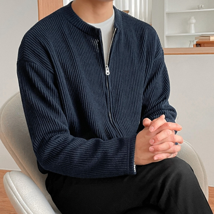 【Metanoia】韓國設計 拉鍊針織外套