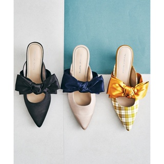 ORiental TRaffic 優雅光澤緞帶中跟穆勒鞋 (日本OR女鞋 41109)