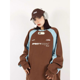 [Overdope Select]美式復古賽車服大學T長袖上衣