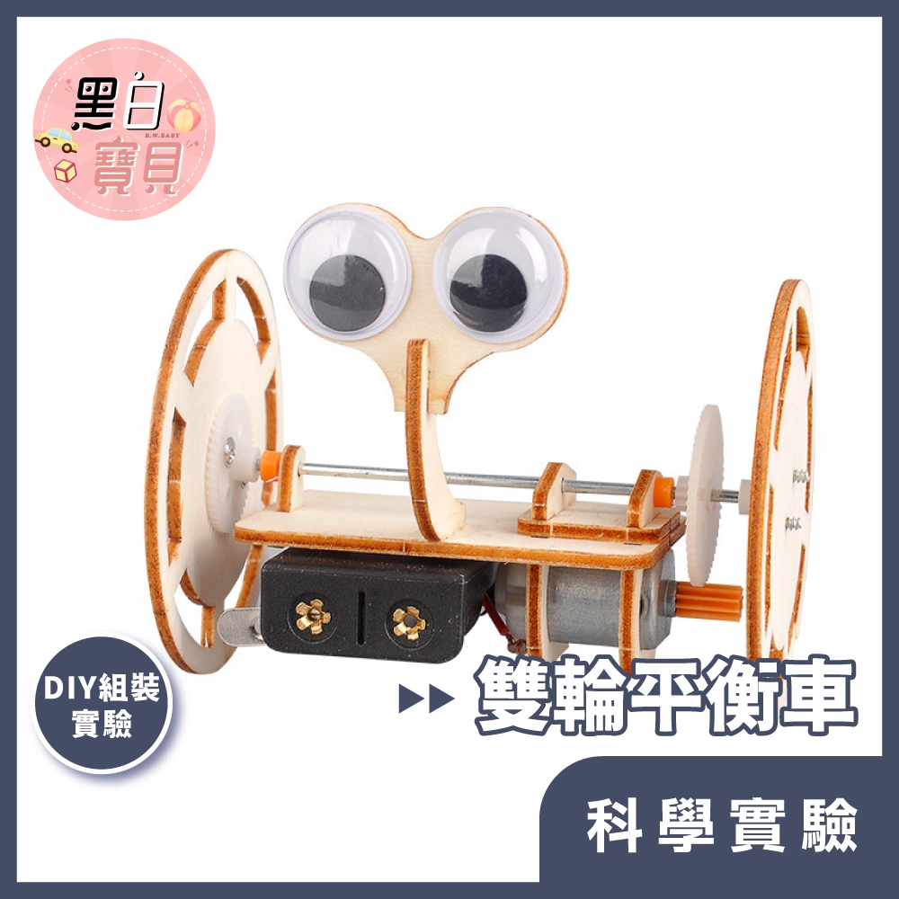 【科學DIY】雙輪平衡車 (平行機器人) ★ 木製科學玩具 科學實驗 STEAM 益智玩具 科學教具 材料包