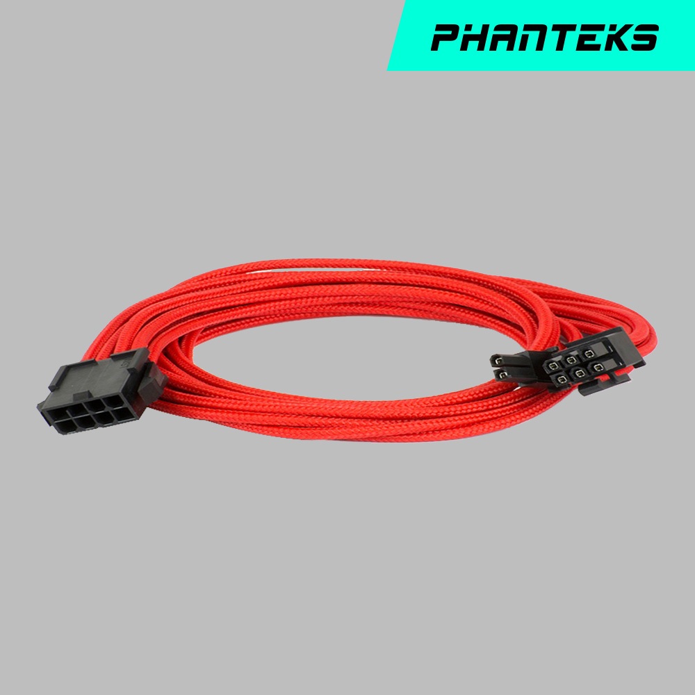 Phanteks 追風者PH-CB8V_RD紅色8至8（6 + 2）針電源延長線500mm