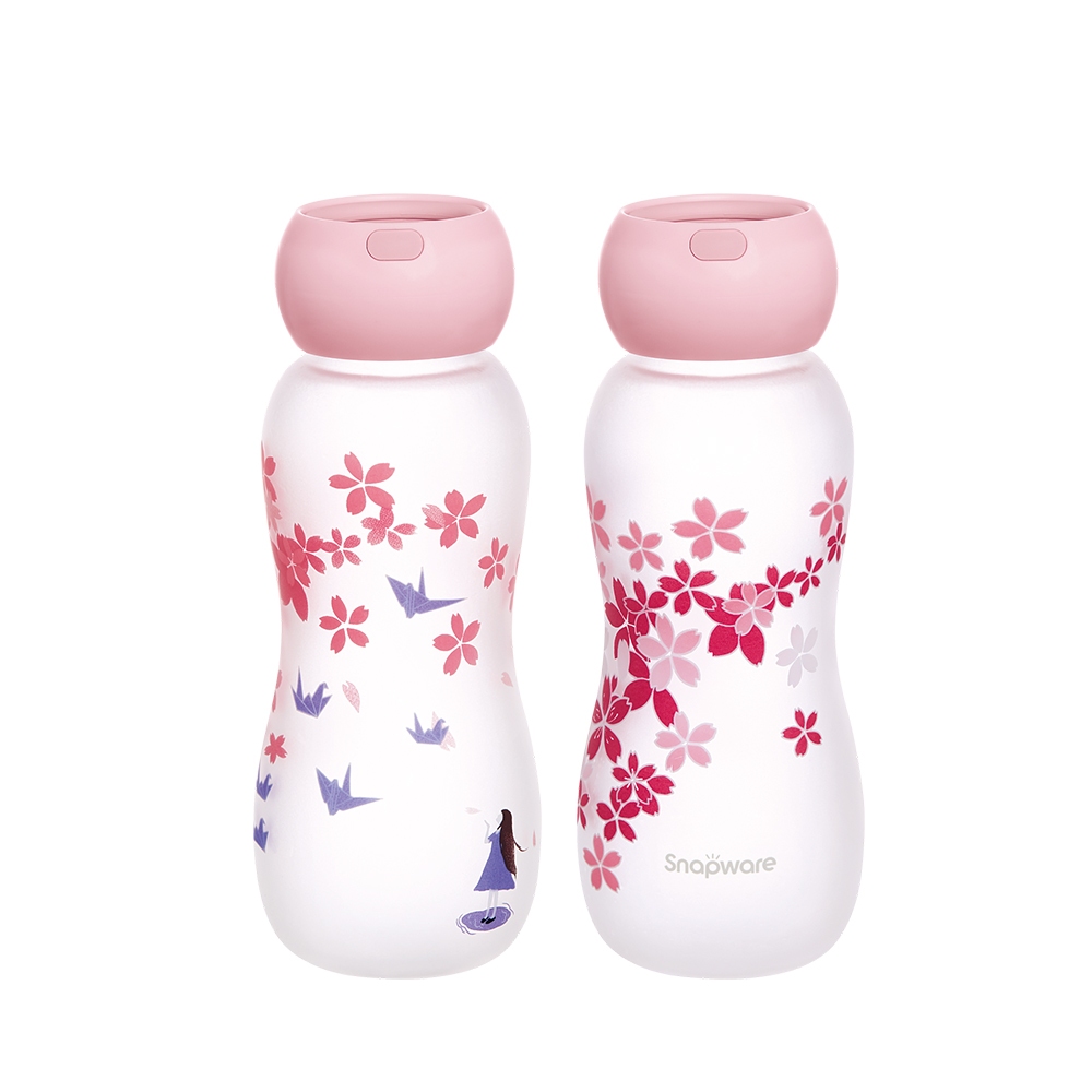 【Snapware康寧密扣】耐熱感溫玻璃手提水瓶480ml (二款可選)|玻璃水瓶 冷水瓶