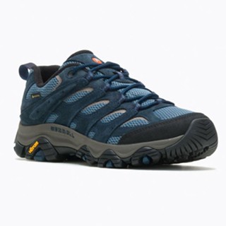 【MERRELL 美國】男 MOAB 3 GORE-TEX 低筒登山鞋 深海藍 戶外 郊山 黃金大底 ML135533