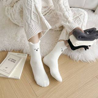 [ EF ] 🤍冬季可愛小動物三色暖暖襪✨/居家襪子/保暖襪