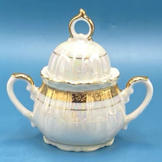 日本Minoyaki美濃燒金邊珍珠母糖罐（1148-1–2-33-14）170ml