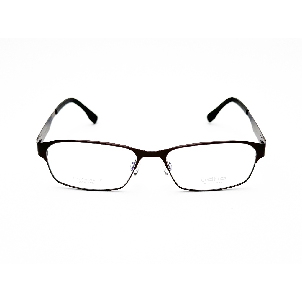 【全新特價】odbo 鈦金屬光學眼鏡鏡框 1805A C3E 消光咖啡色 輕量化無螺絲設計