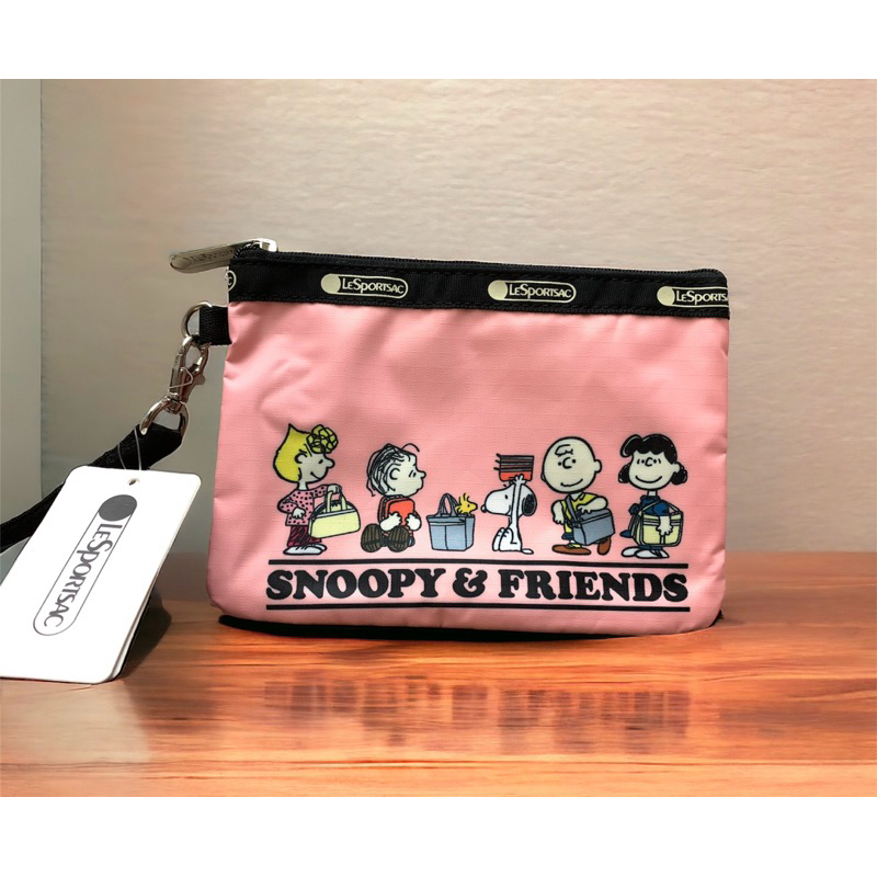 LeSportsac Snoopy 史努比 手機包 化妝手拿包 迷你小手包 降落傘防水 休閒小方包 全新吊牌未剪