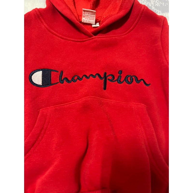 Champion 二手嬰兒紅色帽T