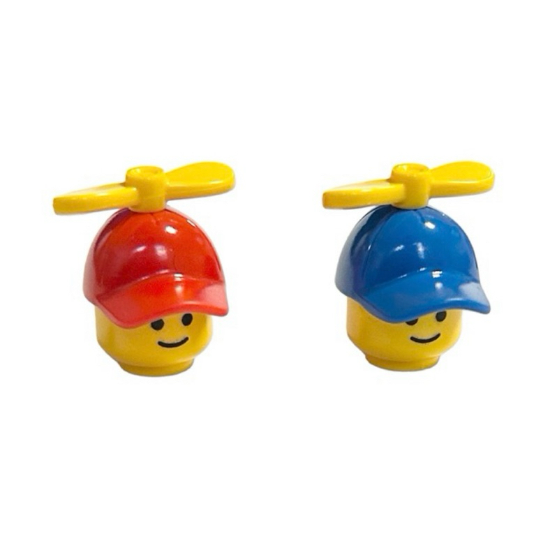 LEGO 樂高 竹蜻蜓 鴨舌帽 全新品, 人偶 配件 球帽 紅色 藍色 棒球帽 螺旋槳60271 60352