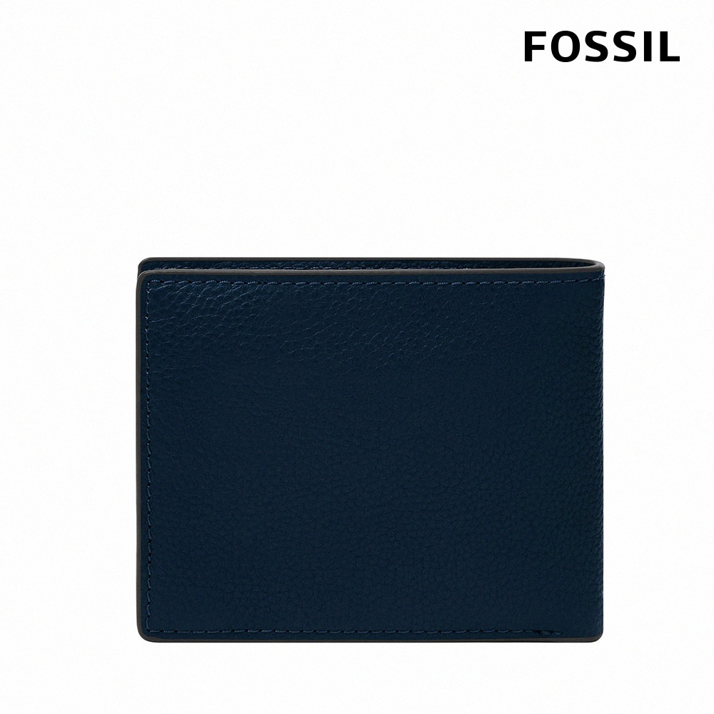 【FOSSIL 官方旗艦館】Anderson 波浪造型真皮零錢袋短夾 (多色可選，禮盒組附鐵盒)