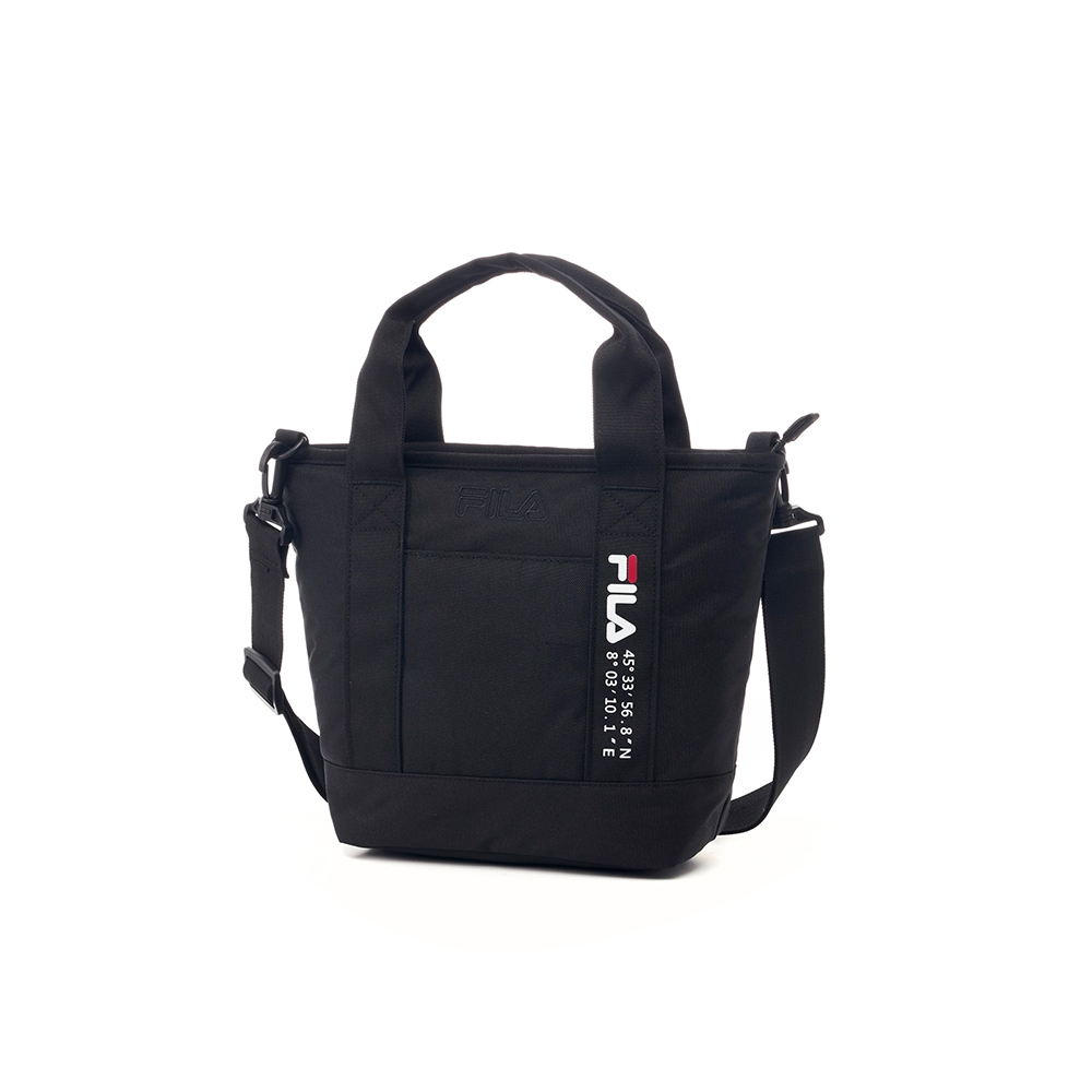 FILA 簡約拚色手提/肩背兩用包 手拿包 側背包 -黑 (BMY-3011-MX)