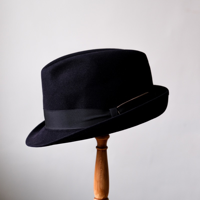 Mayser Junior Wool Fedora Hat - Navy 德國製帽品牌 SIZE 手工測量約55cm