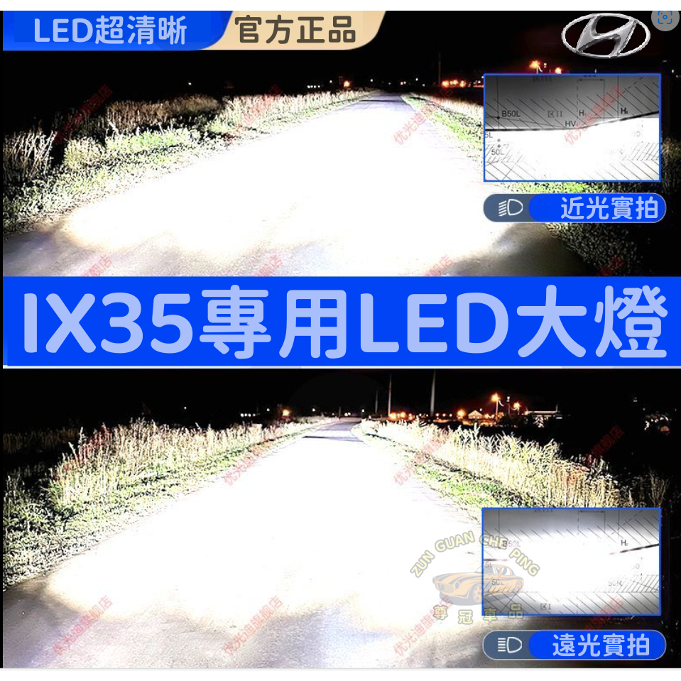 Hyundai現代專用LED大燈 汽車遠近光燈泡 LED大燈IX35專用