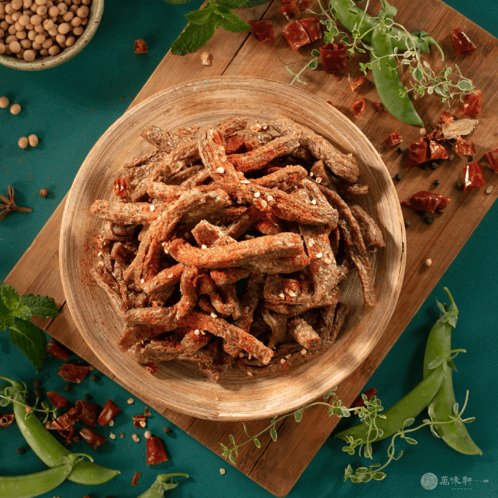 【萬味軒肉乾】素食系列 -【辣味素蹄筋 150g】伴手禮送禮台中名產老店團購辦公室小資族美食肉乾名店推薦