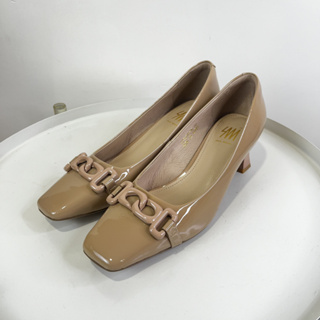 SM專櫃女鞋 展示鞋出清不提供退換貨-方頭牛漆皮跟鞋-37碼