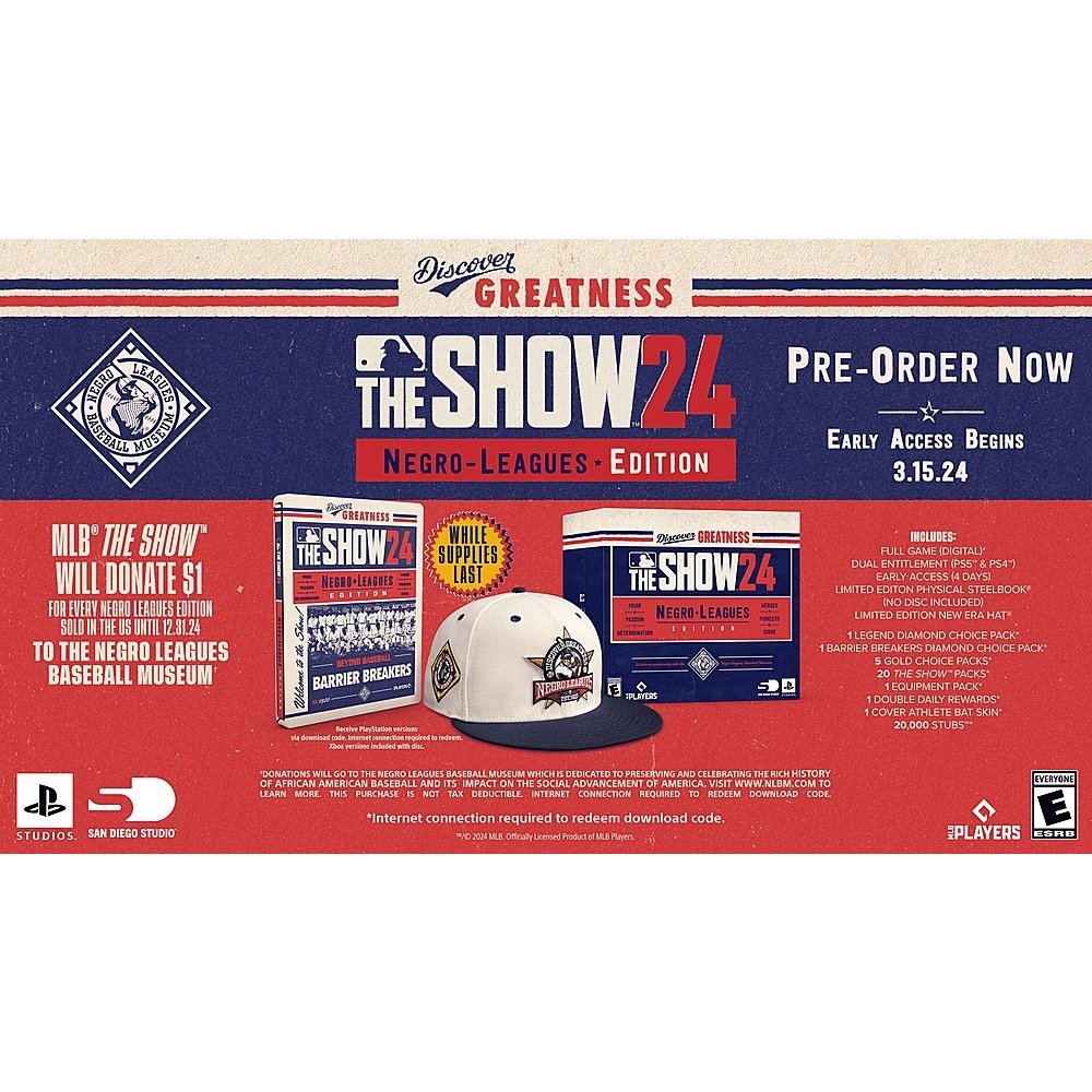 (預購2024/3/19)PS5 美國職棒大聯盟 24 MLB The Show 24 Negro Leagues 版