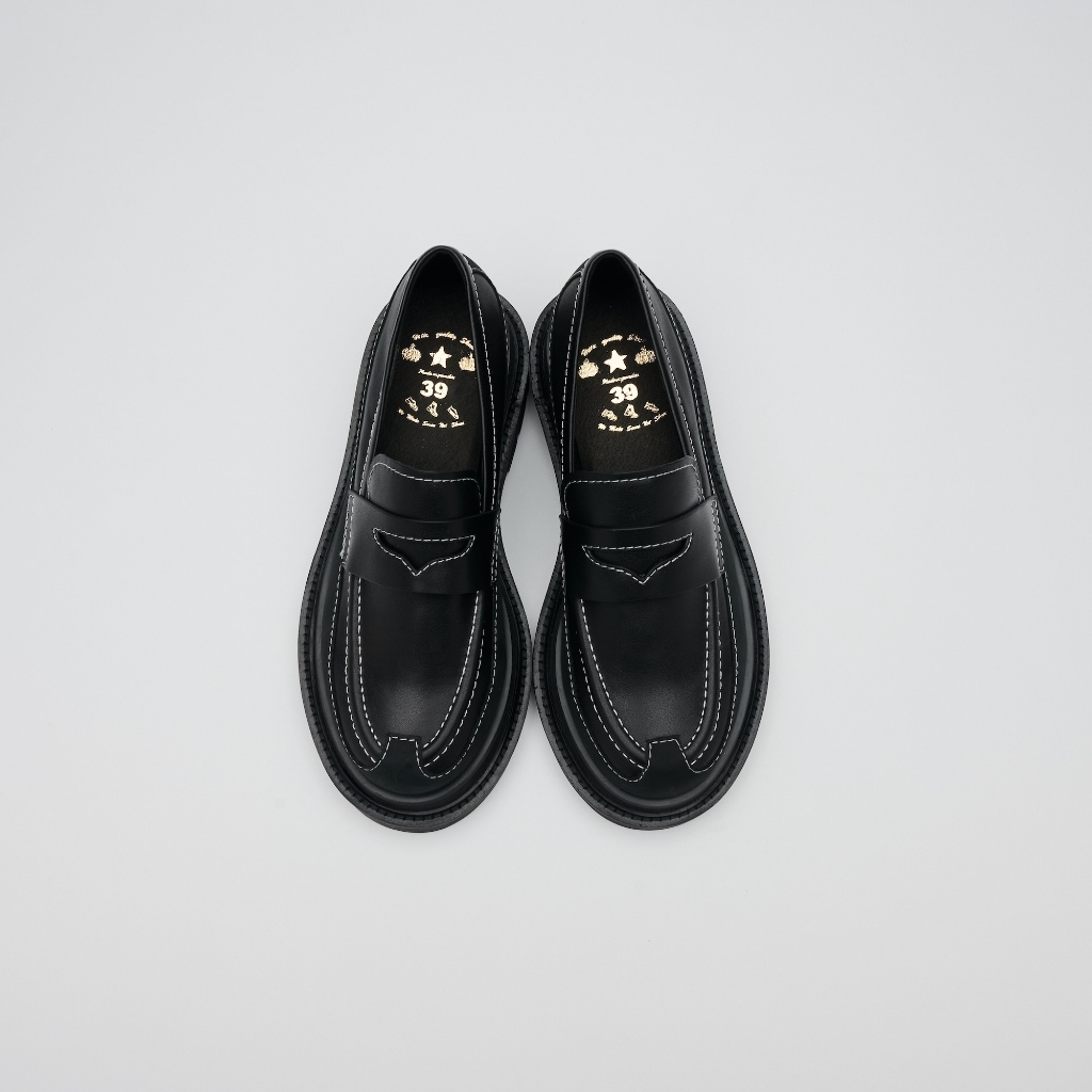 VATIC PENNY LOAFER Nappa 白車線納帕皮革樂福鞋 內外增高63mm